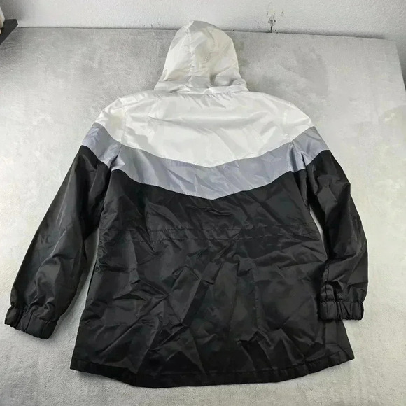 NFL Apparel Windbreaker jacket Raiders full zip Sz XL Womens Black White - Picture 2 of 6